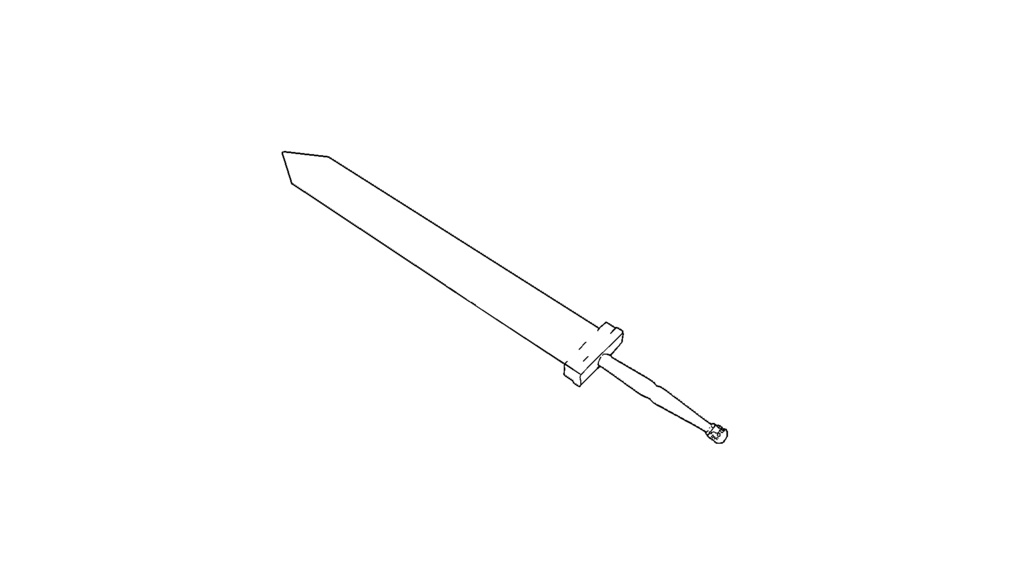 【3D素材_fbx】大剣