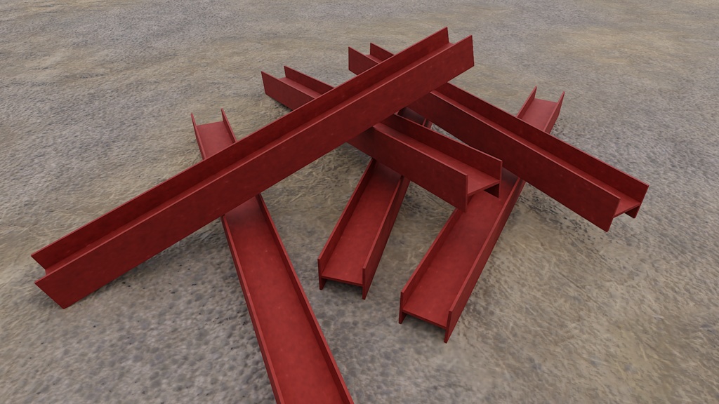 【3D素材_fbx】鉄骨