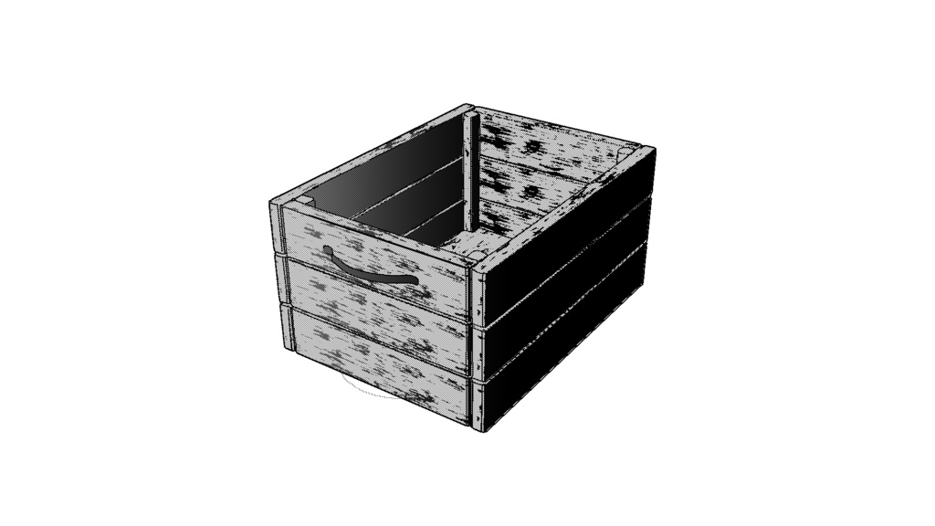 【3D素材_fbx】木箱