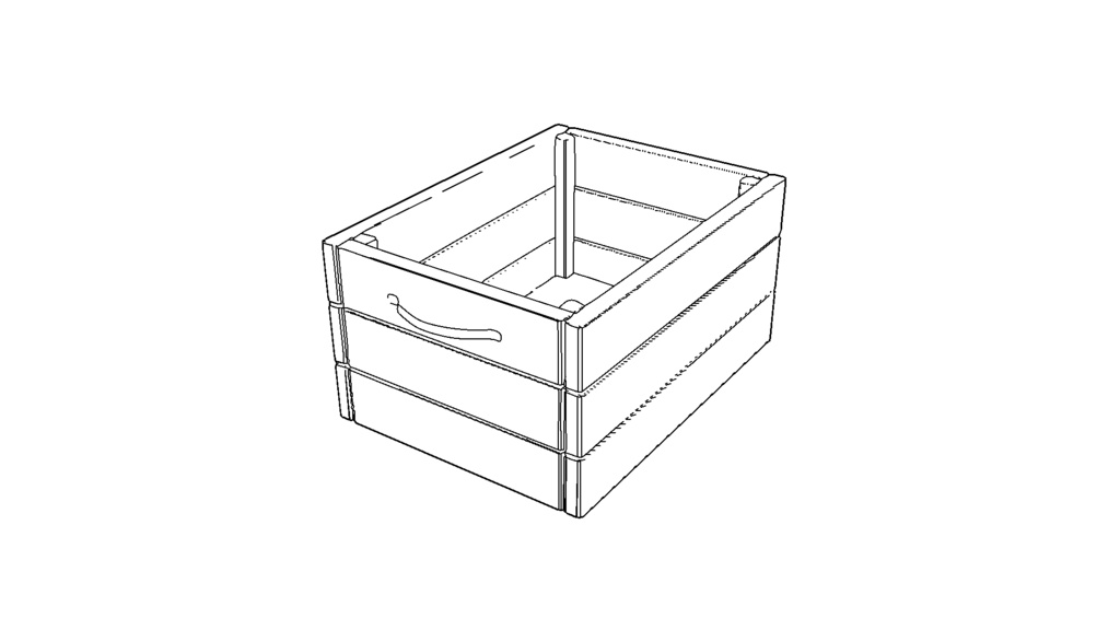 【3D素材_fbx】木箱