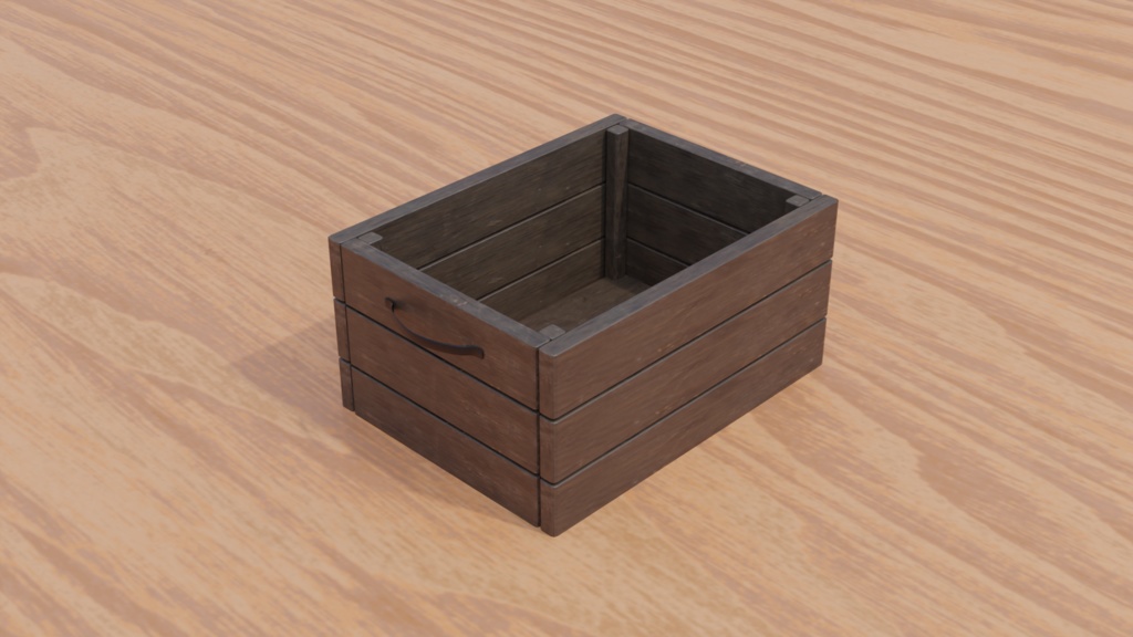 【3D素材_fbx】木箱