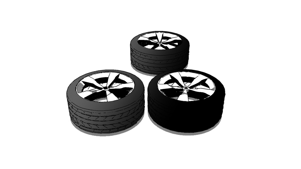 【3D素材_fbx】タイヤ