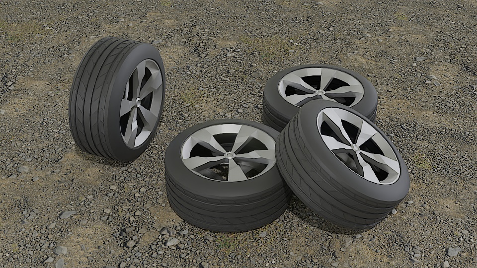 【3D素材_fbx】タイヤ