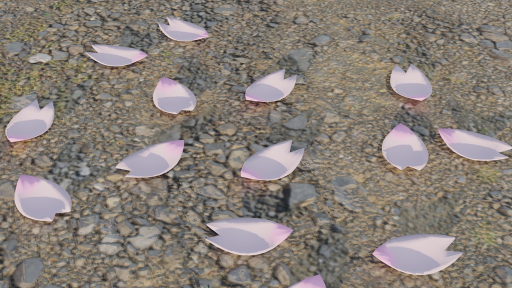【3D素材_fbx】桜の花びら