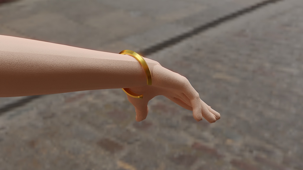 【3D素材_fbx】ブレスレット