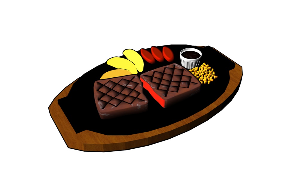 【3D素材_fbx】ステーキ