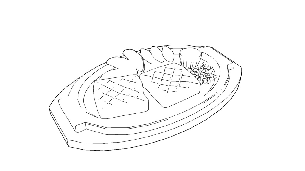 【3D素材_fbx】ステーキ