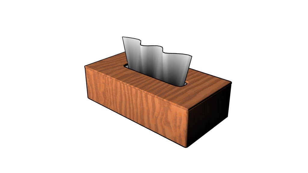 【3D素材_fbx】ティッシュ箱
