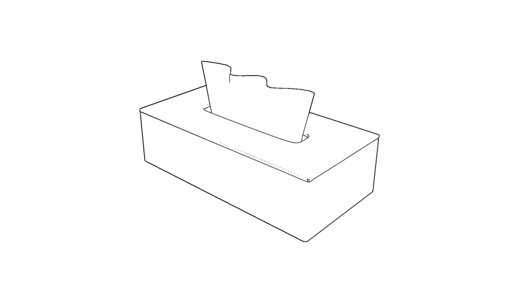 【3D素材_fbx】ティッシュ箱