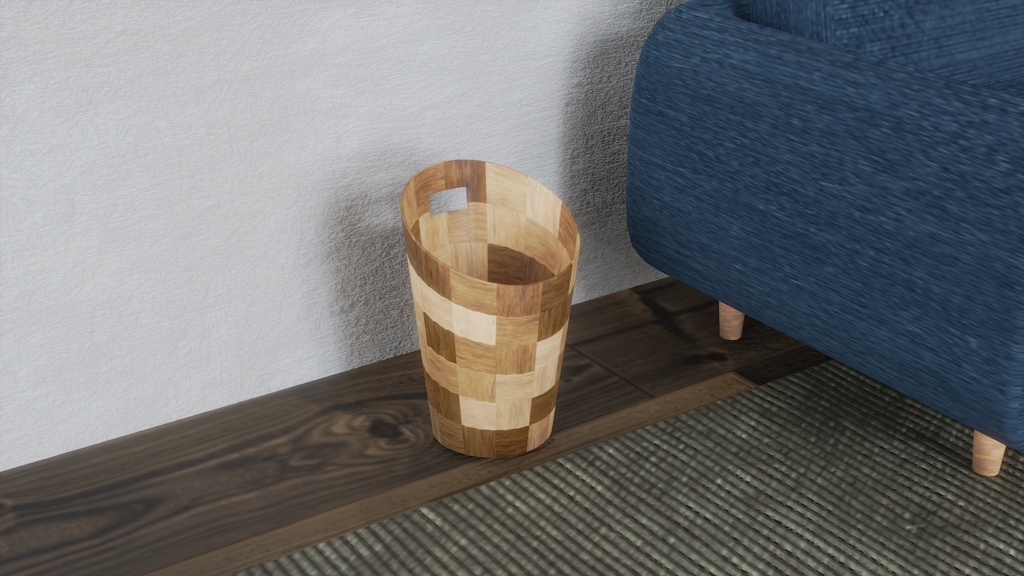 【3D素材_fbx】ゴミ箱