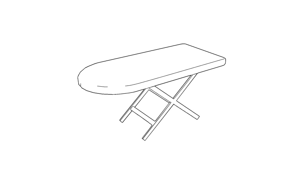 【3D素材_fbx】アイロン台