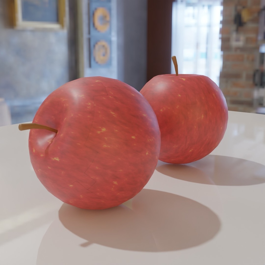 【3D素材_fbx】りんご
