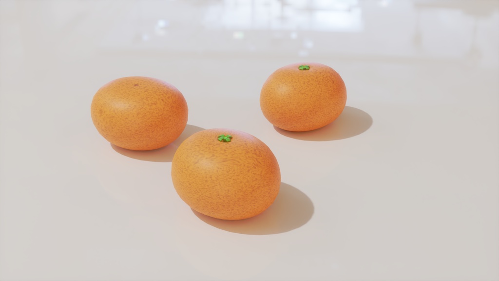 【3D素材_fbx】みかん