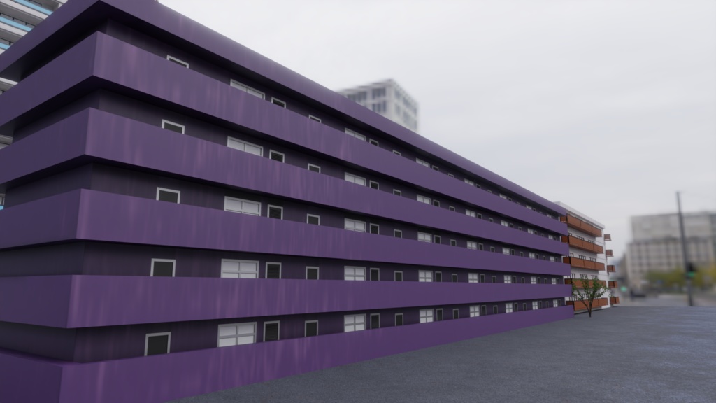 【3D素材_fbx】マンション