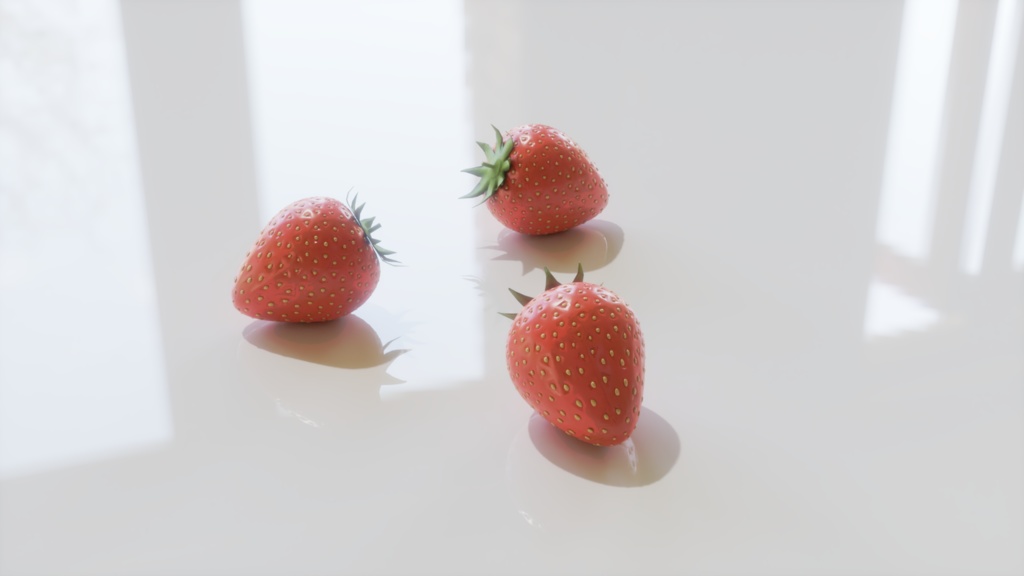 【3D素材_fbx】イチゴ