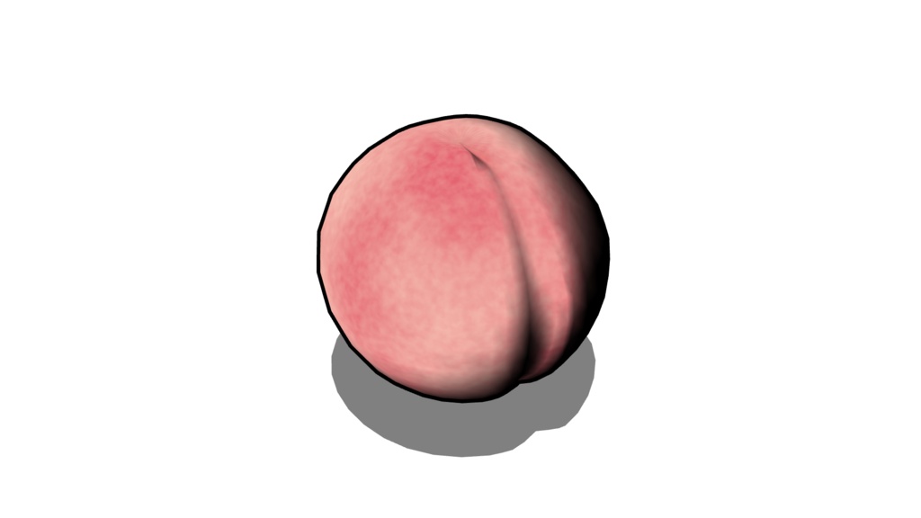 【3D素材_fbx】桃