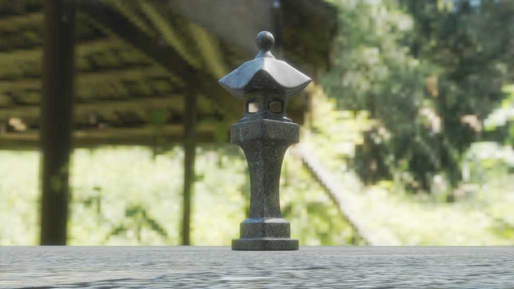【3D素材_fbx】石灯籠