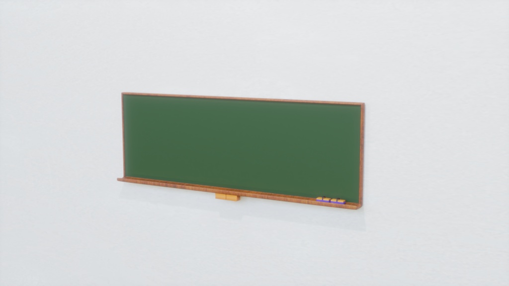 【3D素材_fbx】黒板