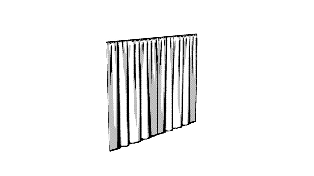 【3D素材_fbx】カーテン