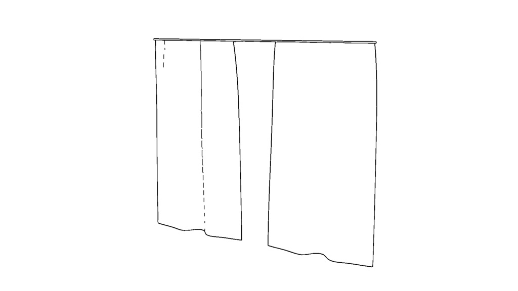 【3D素材_fbx】レースカーテン