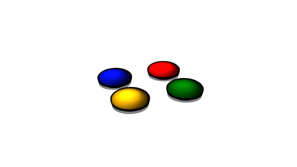 【3D素材_fbx】カラーマグネット