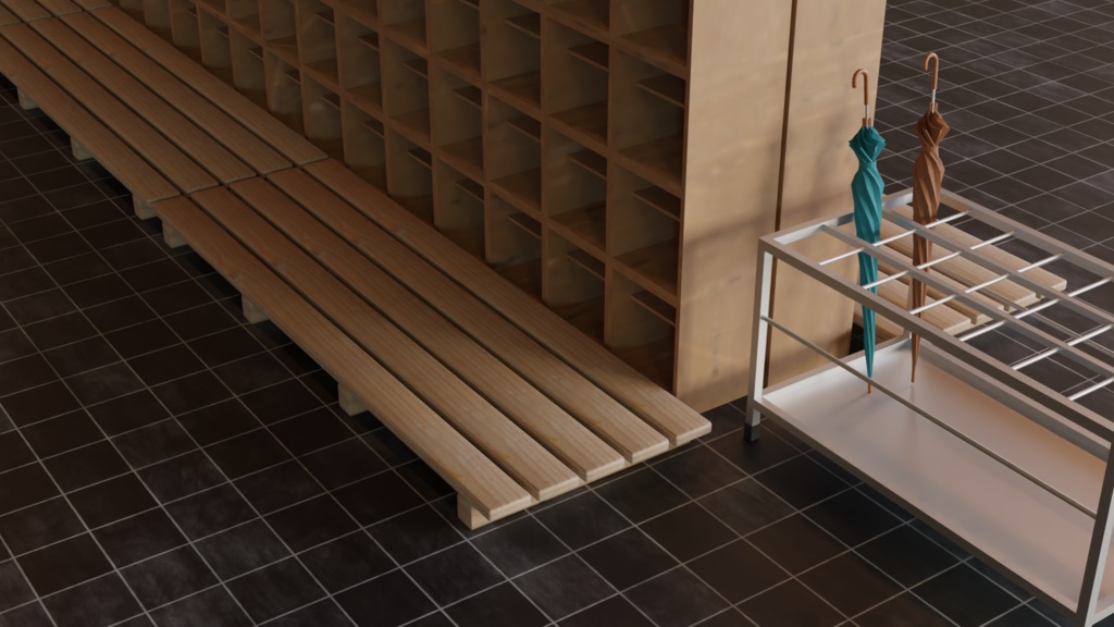 【3D素材_fbx】すのこ