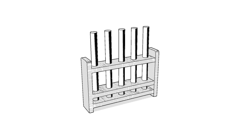 【3D素材_fbx】試験管器具セット