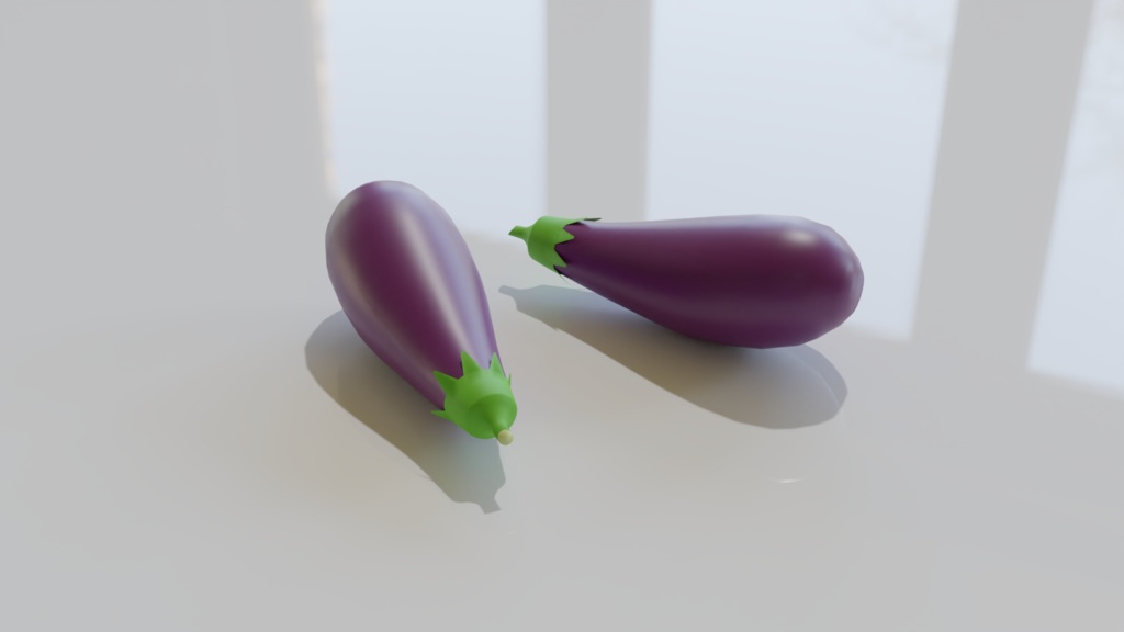【3D素材_fbx】ナス