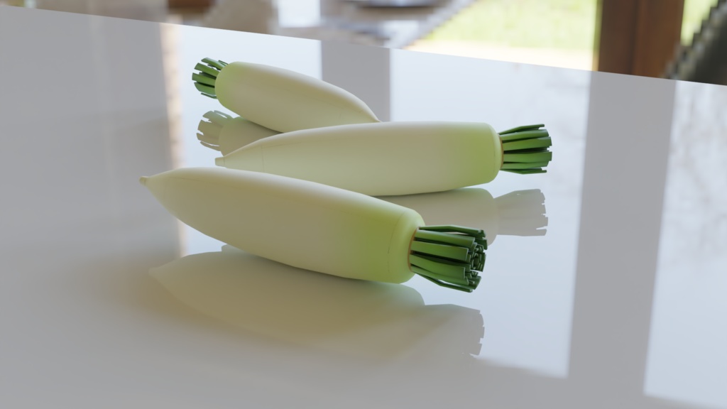 【3D素材_fbx】大根