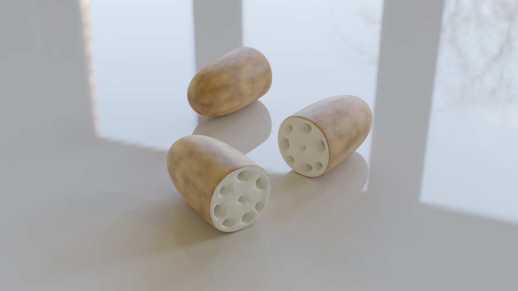 【3D素材_fbx】レンコン