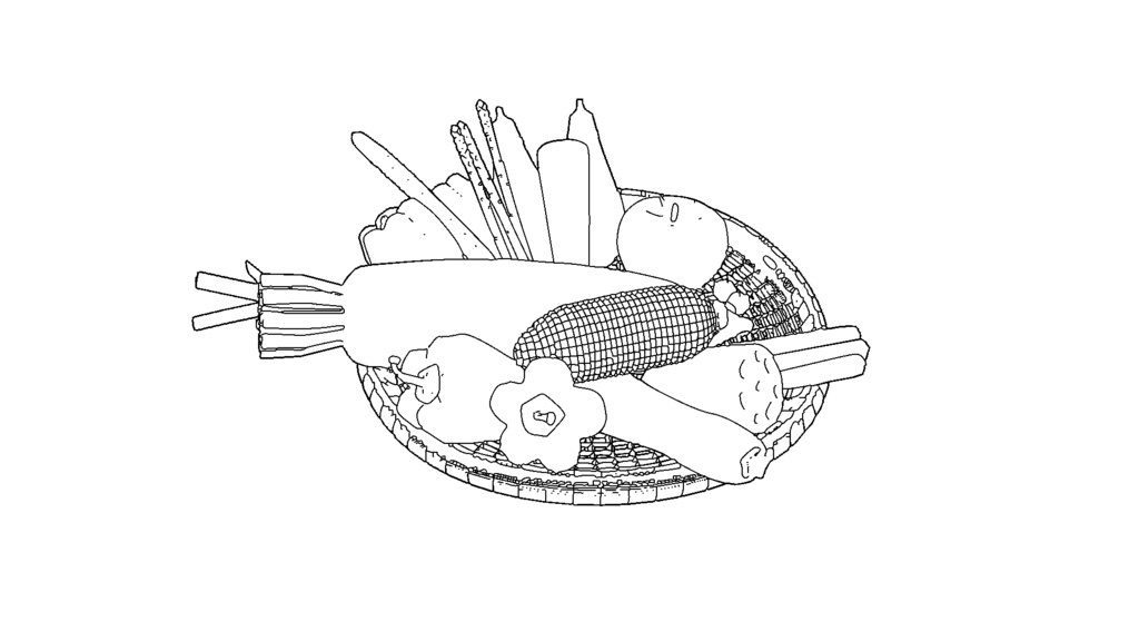 【3D素材_fbx】野菜盛り合わせ