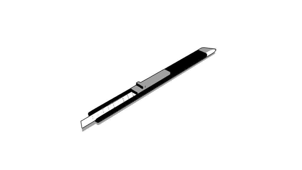 【3D素材_fbx】カッター