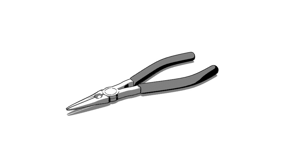 【3D素材_fbx】ペンチ