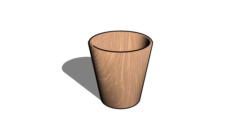 【3D素材_fbx】木製コップ