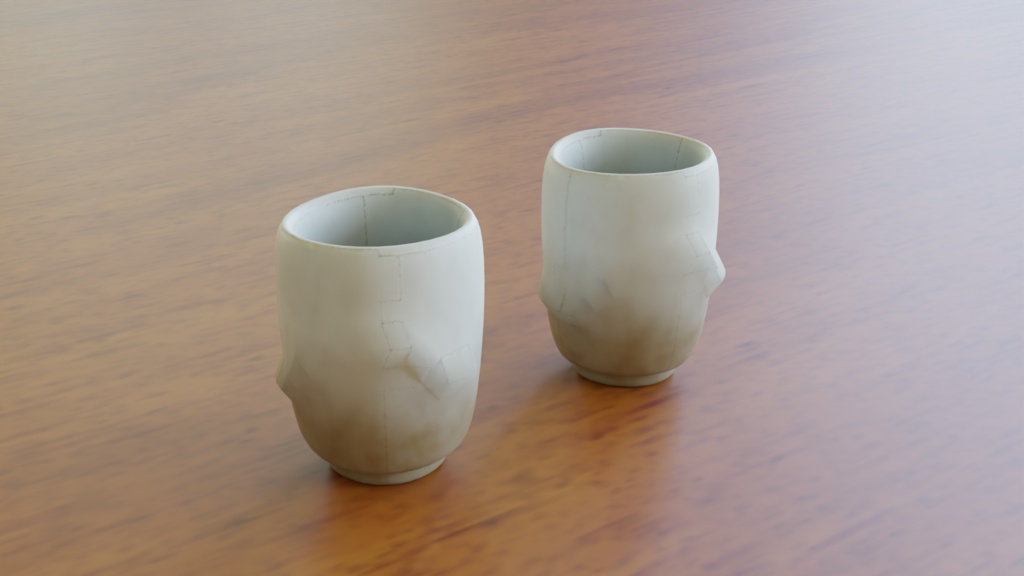 【3D素材_fbx】湯呑み