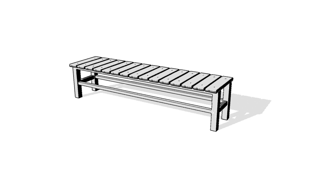 【3D素材_fbx】ベンチ