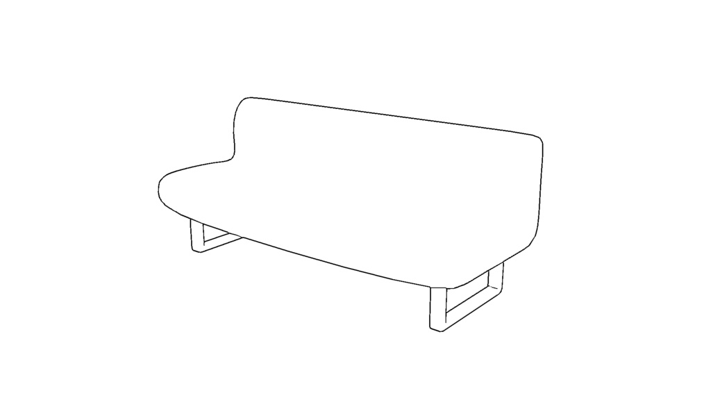 【3D素材_fbx】ソファ