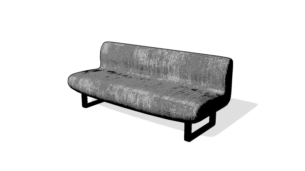 【3D素材_fbx】ソファ