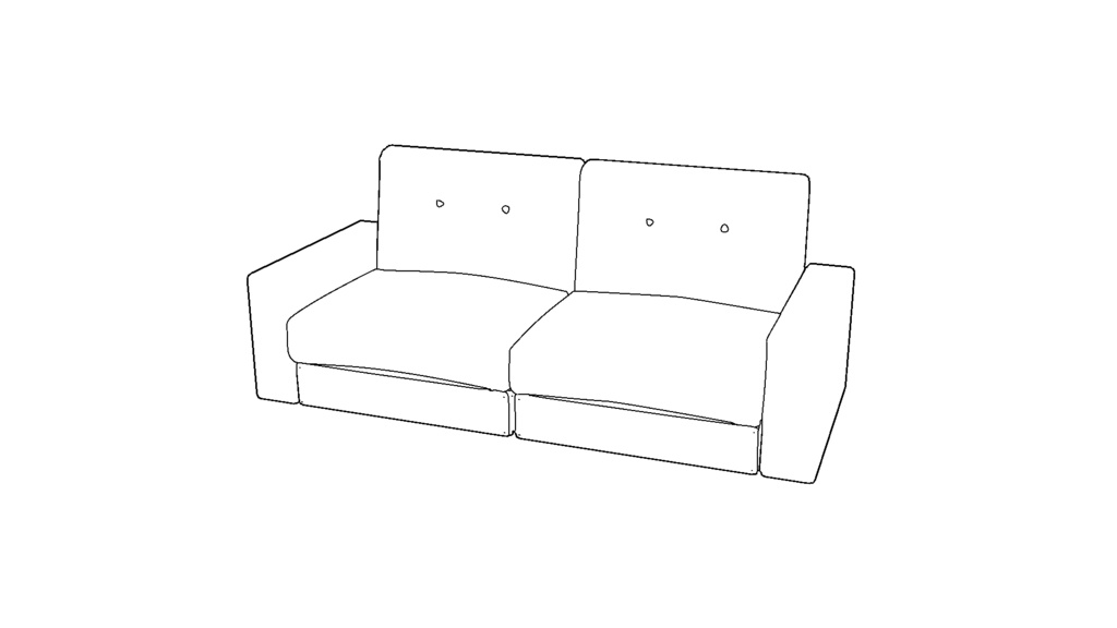 【3D素材_fbx】ソファ