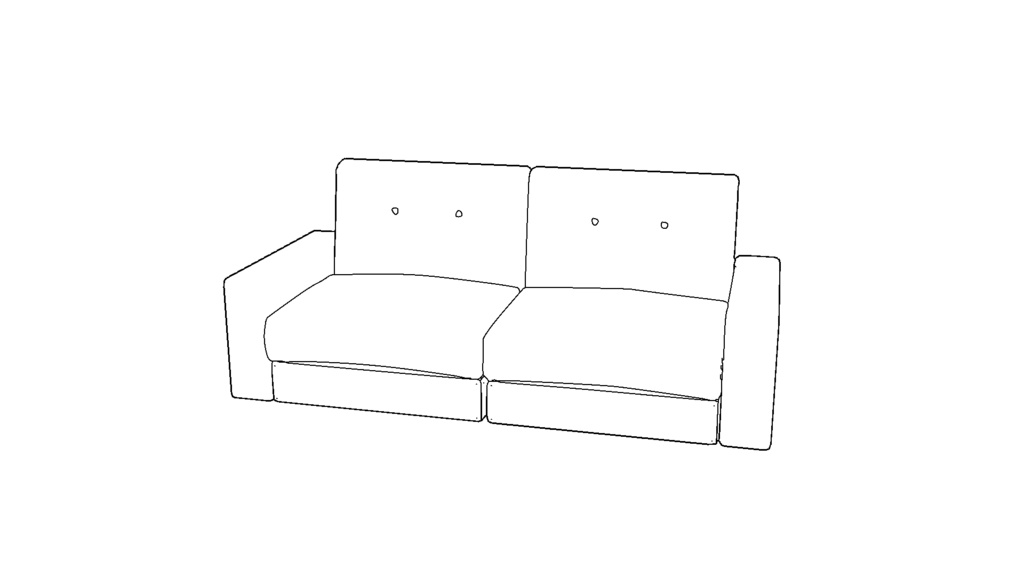 【3D素材_fbx】ソファ