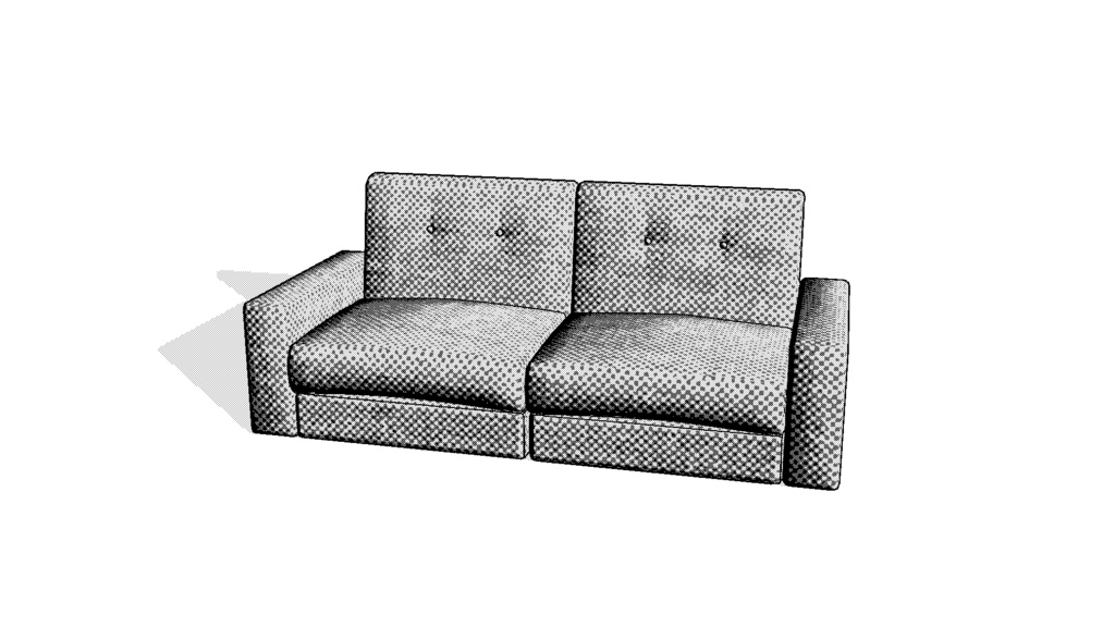 【3D素材_fbx】ソファ