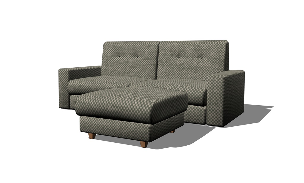 【3D素材_fbx】オットマン付きソファ