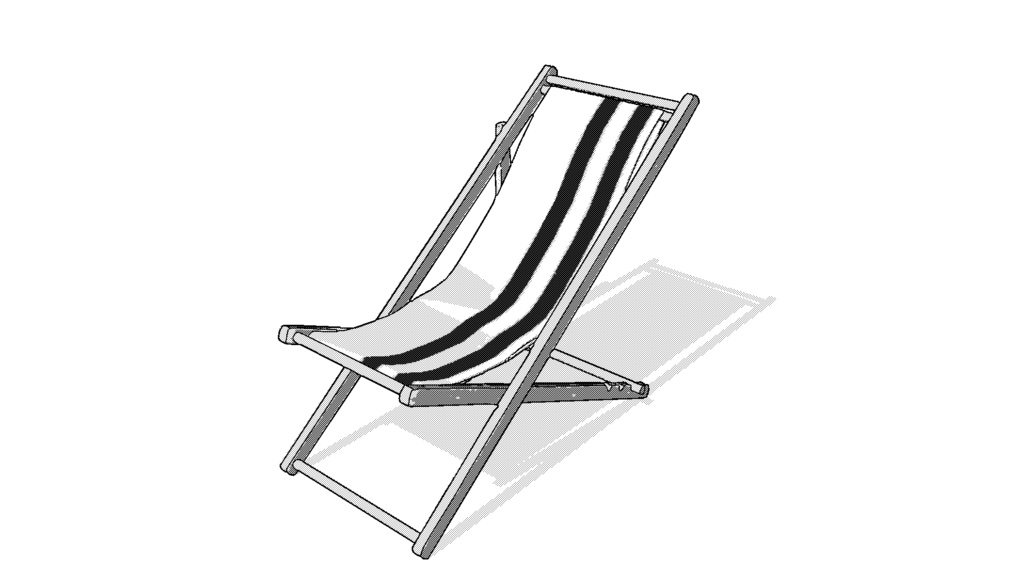 【3D素材_fbx】ビーチチェア