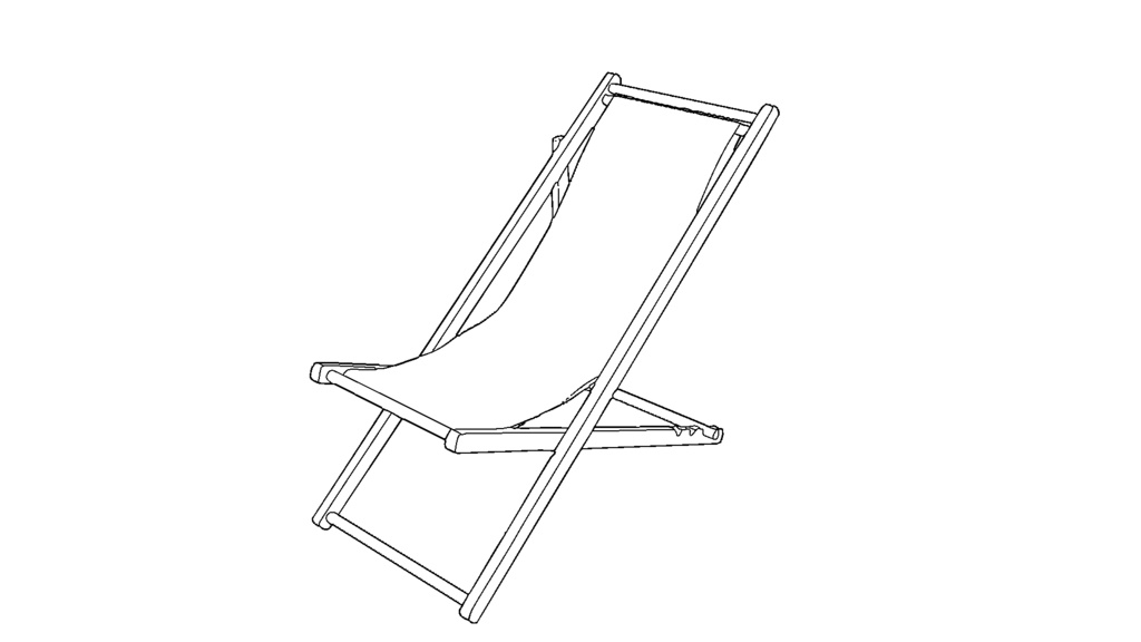 【3D素材_fbx】ビーチチェア