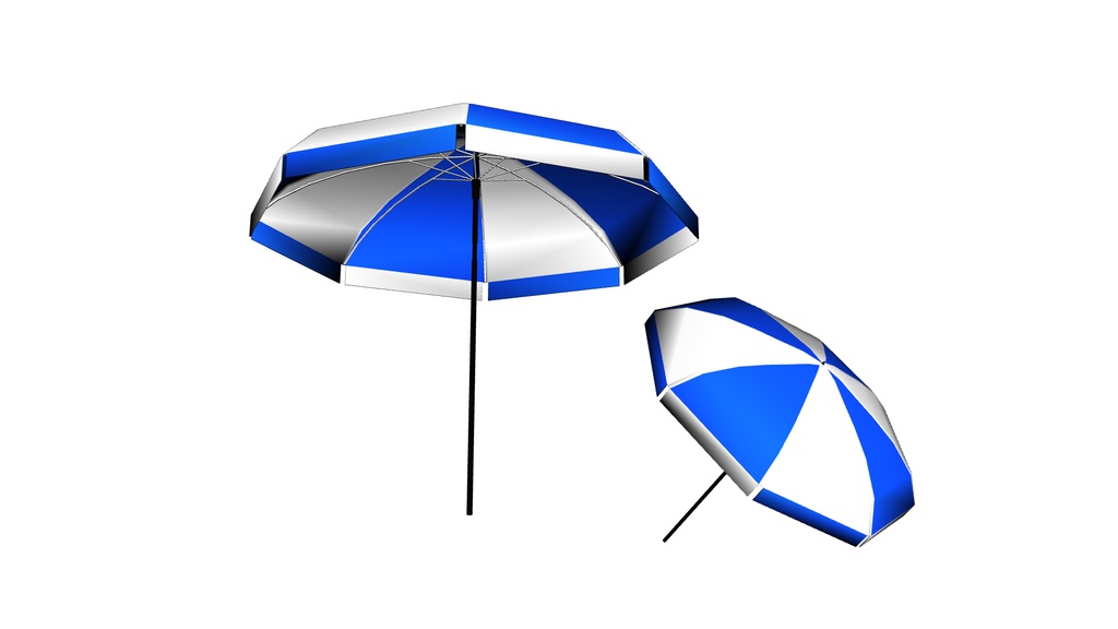 【3D素材_fbx】ビーチパラソル