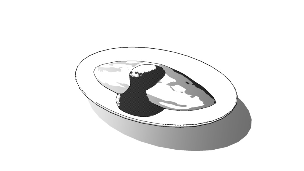 【3D素材_fbx】オムライス