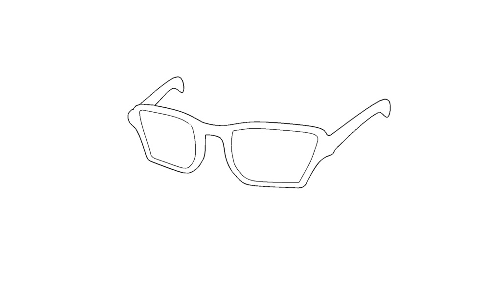 【3D素材_fbx】メガネ