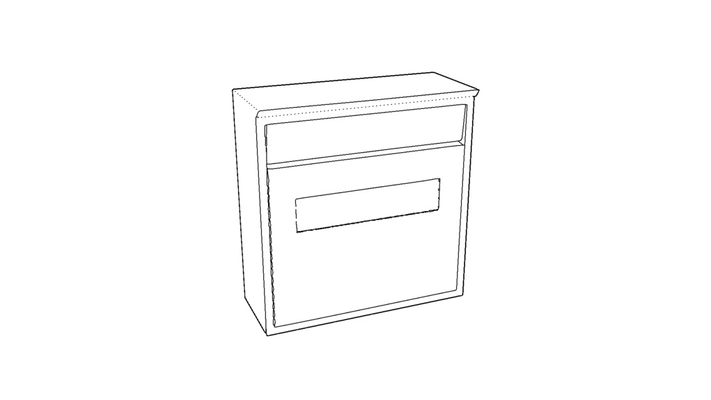 【3D素材_fbx】家庭用郵便ポスト