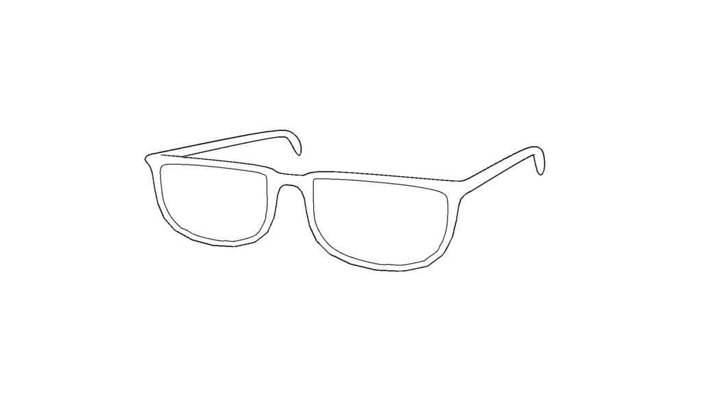 【3D素材_fbx】メガネ