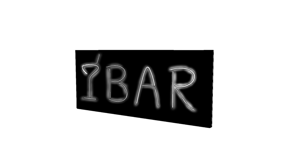 【3D素材_fbx】ネオンサイン